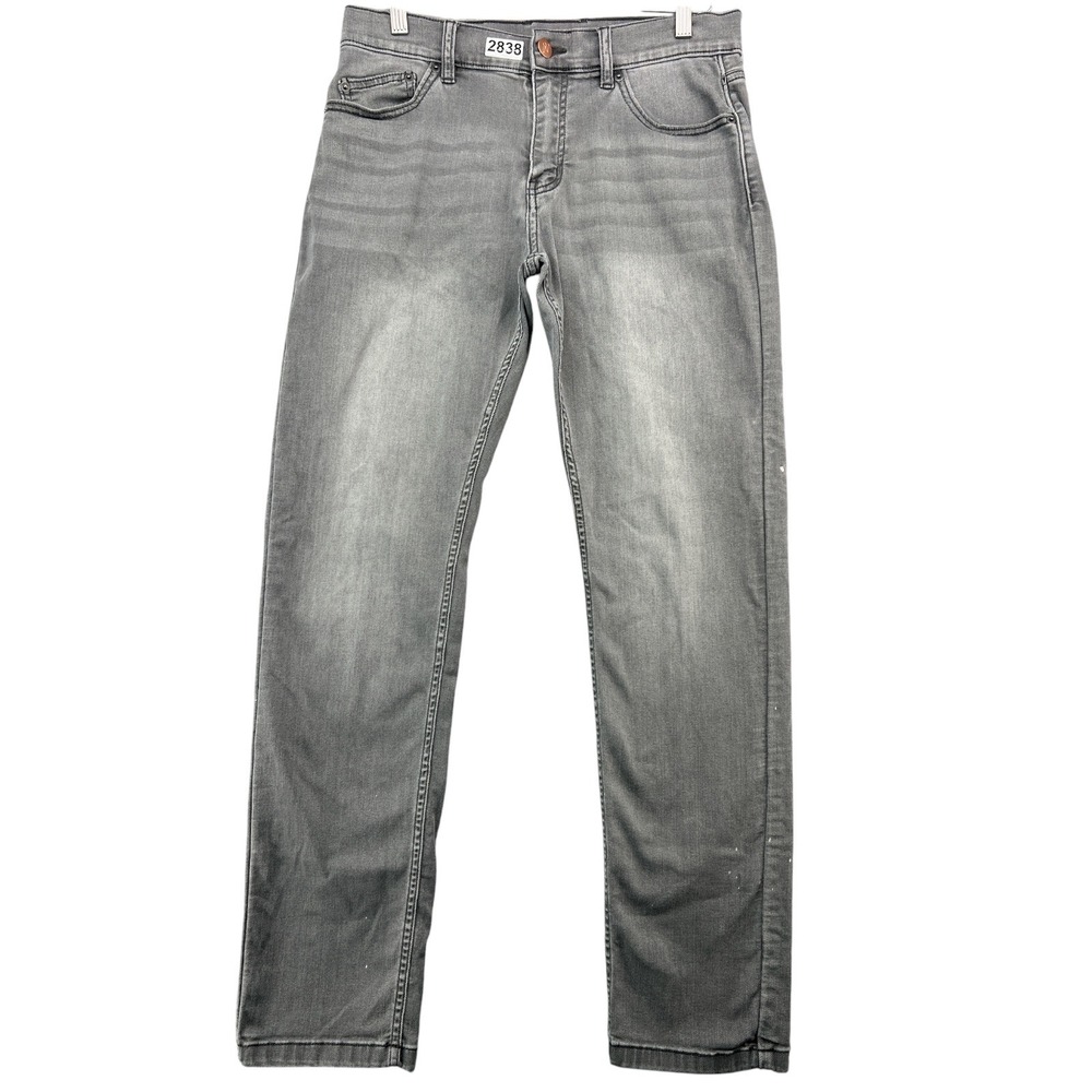 Mugsy Beans Mens Gray Stretch Denim Jeans Size 32x32 Faded Wash FLX3NMG